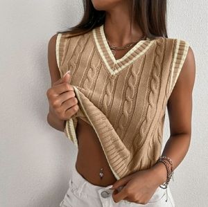 SHEIN Cable Knit Sweater Vest